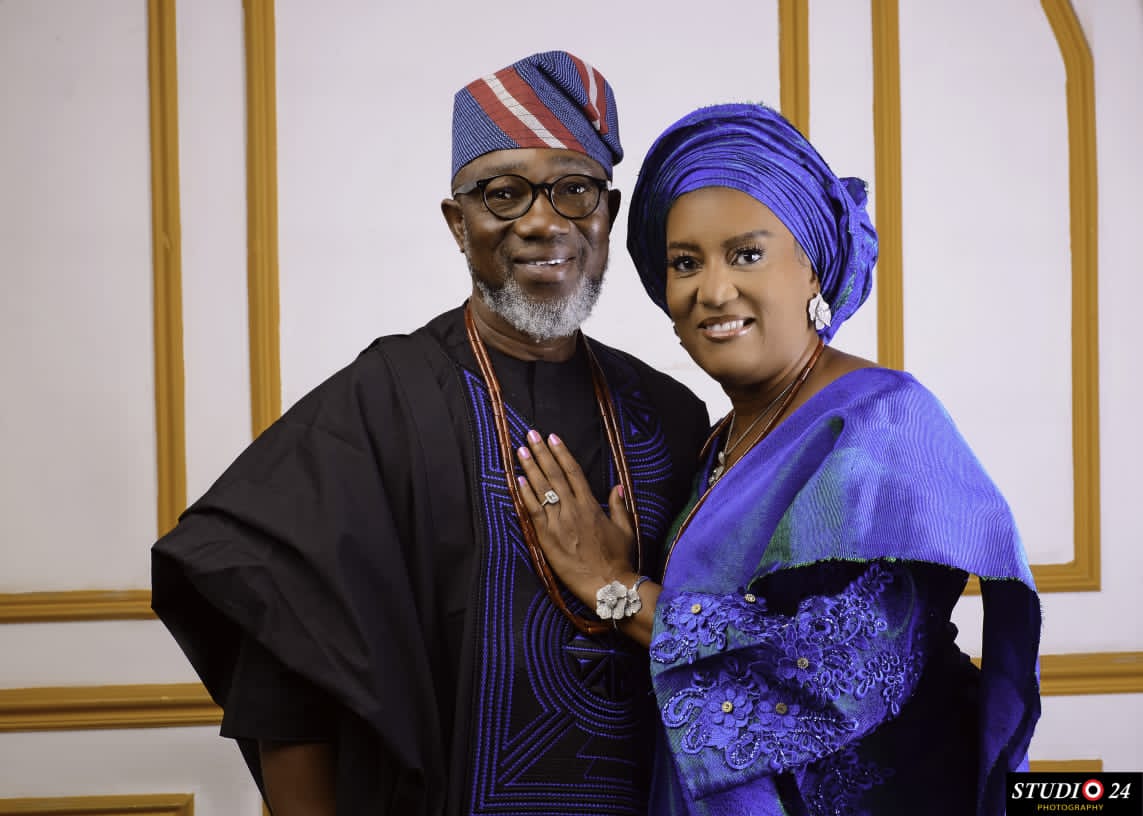 CHAIRMAN/CEO, PERIWINKLE RESIDENCES, DR CHIEDU NWEKE AND WIFE, CHINELO BECOME AARE ATUNLUSE AND YEYE AARE ATUNLUSE